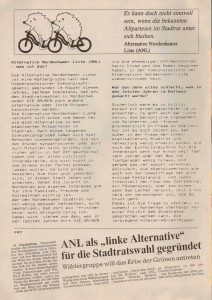 Alternative Nordenhamer Liste - ANL - Kommunalwahl 1991 - Seite 2 von 4 Seiten