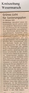 Guano-Gipsberg - Grünes Licht für Sanierungsplan - Kreiszeitung Wesermarsch den 11. Oktober 1991