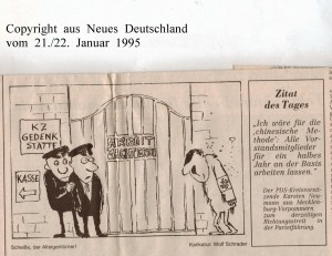 KZ-Gedenkstätte - Neues Deutschland vom 21.-22. Januar 1995