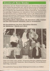 Kreistags-Wahlprogramm 1996 - Grün Alternatives Bündnis - GAB - Seite 8  von 8 Seiten
