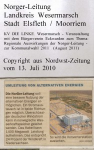 Norger-Leitung - Bauprojekt auf zwölf Hektar - Nordwest-Zeitung vom 13. Juli 2010 - Seite 3 von 4 Seiten