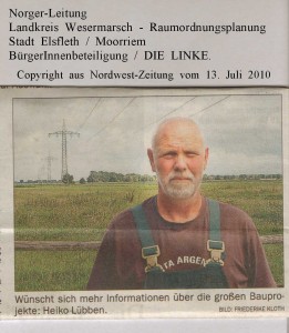 Norger-Leitung - Bauprojekt auf zwölf Hektar - Nordwest-Zeitung vom 13. Juli 2010 - Seite 4 von 4 Seiten